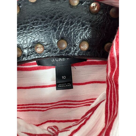 J.Crew candy cane stripe button down tunic top size 10 - Picture 6 of 6